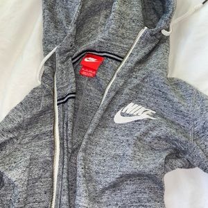 Nike grey zip-up sweatshirt